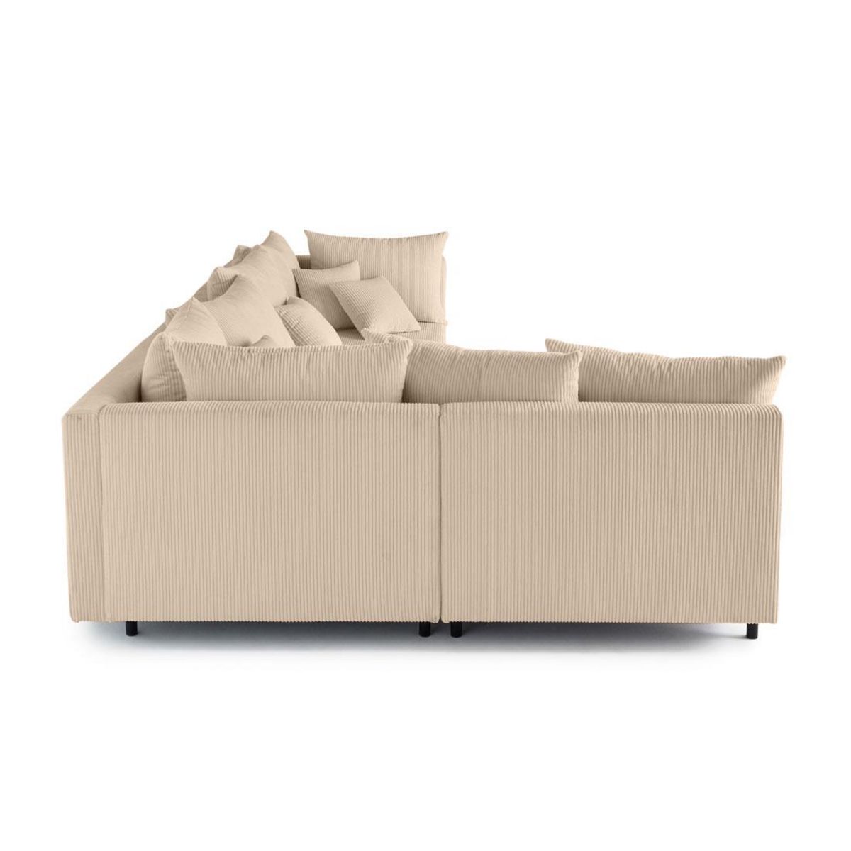 LISA DESIGN Edinburg - canapé modulable d'angle réversible 4 places - en velours côtelé