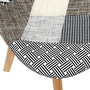 Voir la diapositive 5 : Paris Prix Lot de 4 Chaises Design  Patchwork  86cm Gris