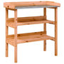 Voir la diapositive 2 : VIDAXL Table a plantes avec etageres marron 78x38x82,5cm bois de sapin