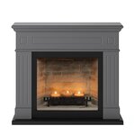 CENTRALE BRICO Cheminée électrique à bougies parfumées - LARSEN Zenflame - Effets flammes et crépitement - Gris