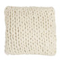 Voir la diapositive 1 : Paris Prix Coussin Déco Carré  Tricoté  40x40cm Blanc