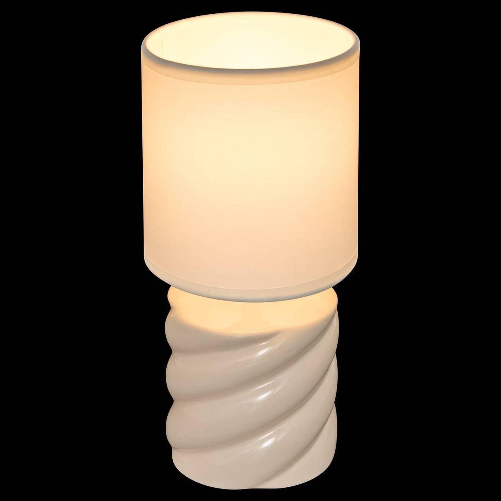 Voir la diapositive 3 : ATMOSPHERA Lampe à Poser en Grès  Noly  27cm Ivoire