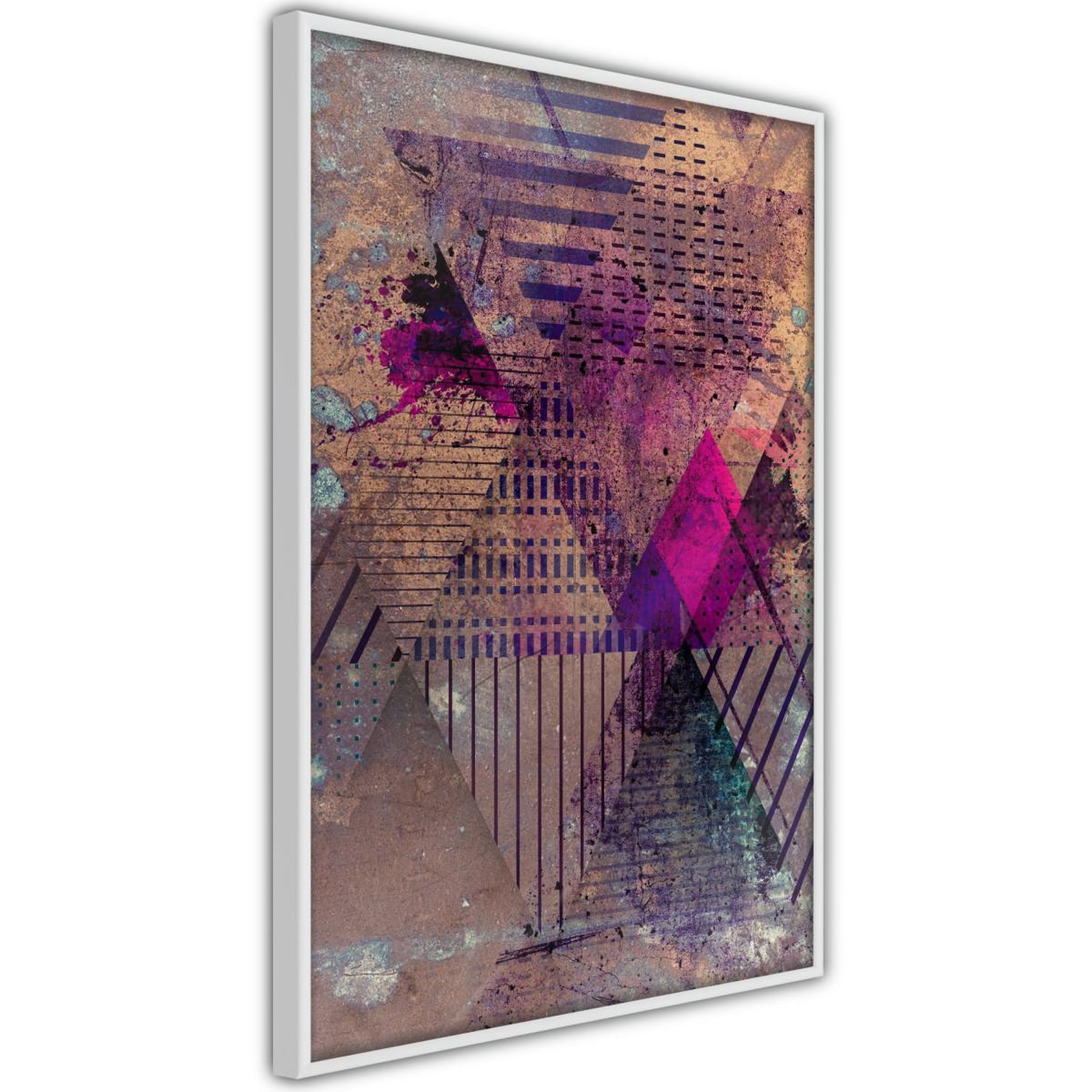 Paris Prix Affiche murale encadrée  pink patchwork i