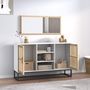 Voir la diapositive 3 : VIDAXL Buffet blanc 105x30x65 cm bois d ingénierie