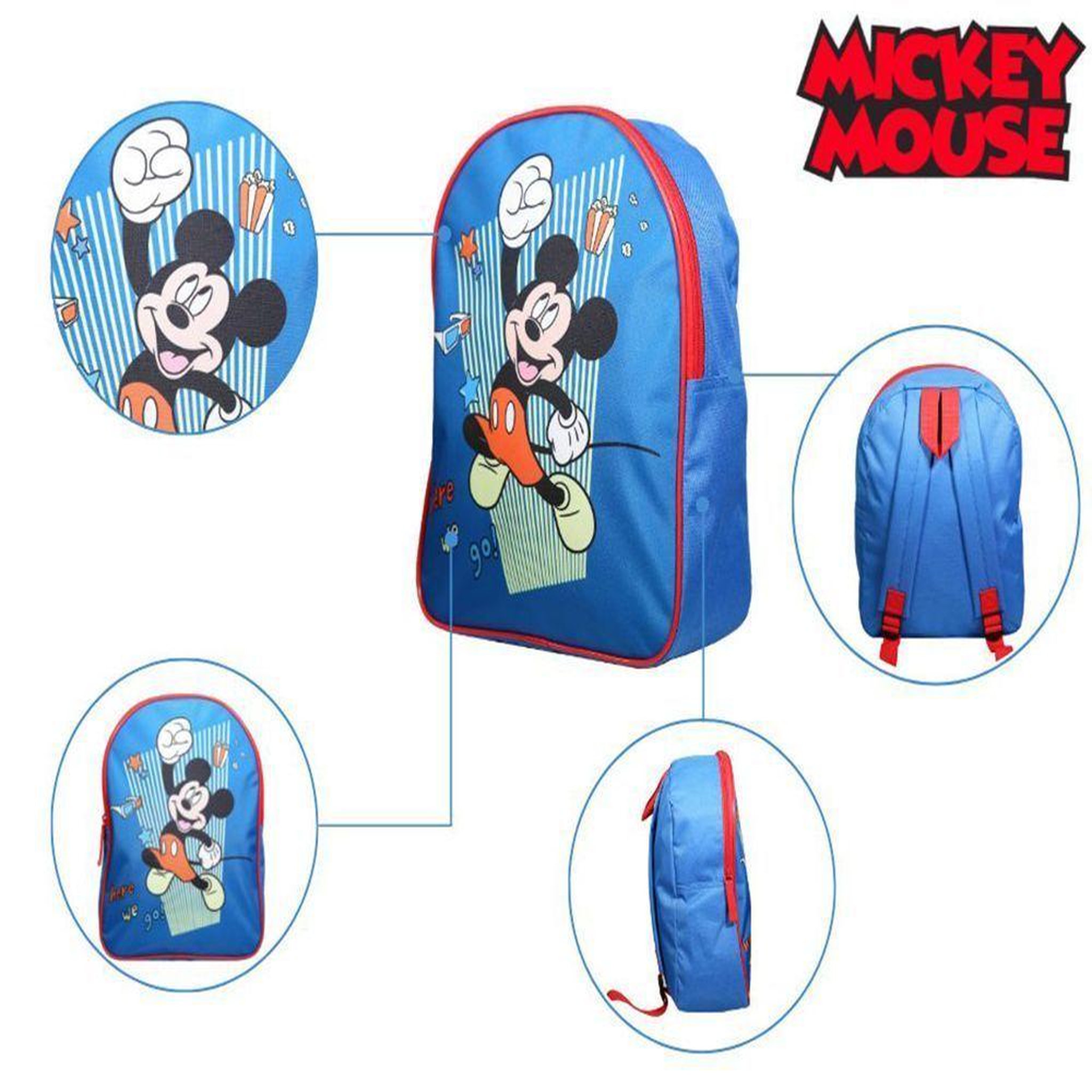 Voir la diapositive 5 : Bagtrotter BAGTROTTER Sac à dos gouter maternelle 31 cm Disney Mickey Bleu