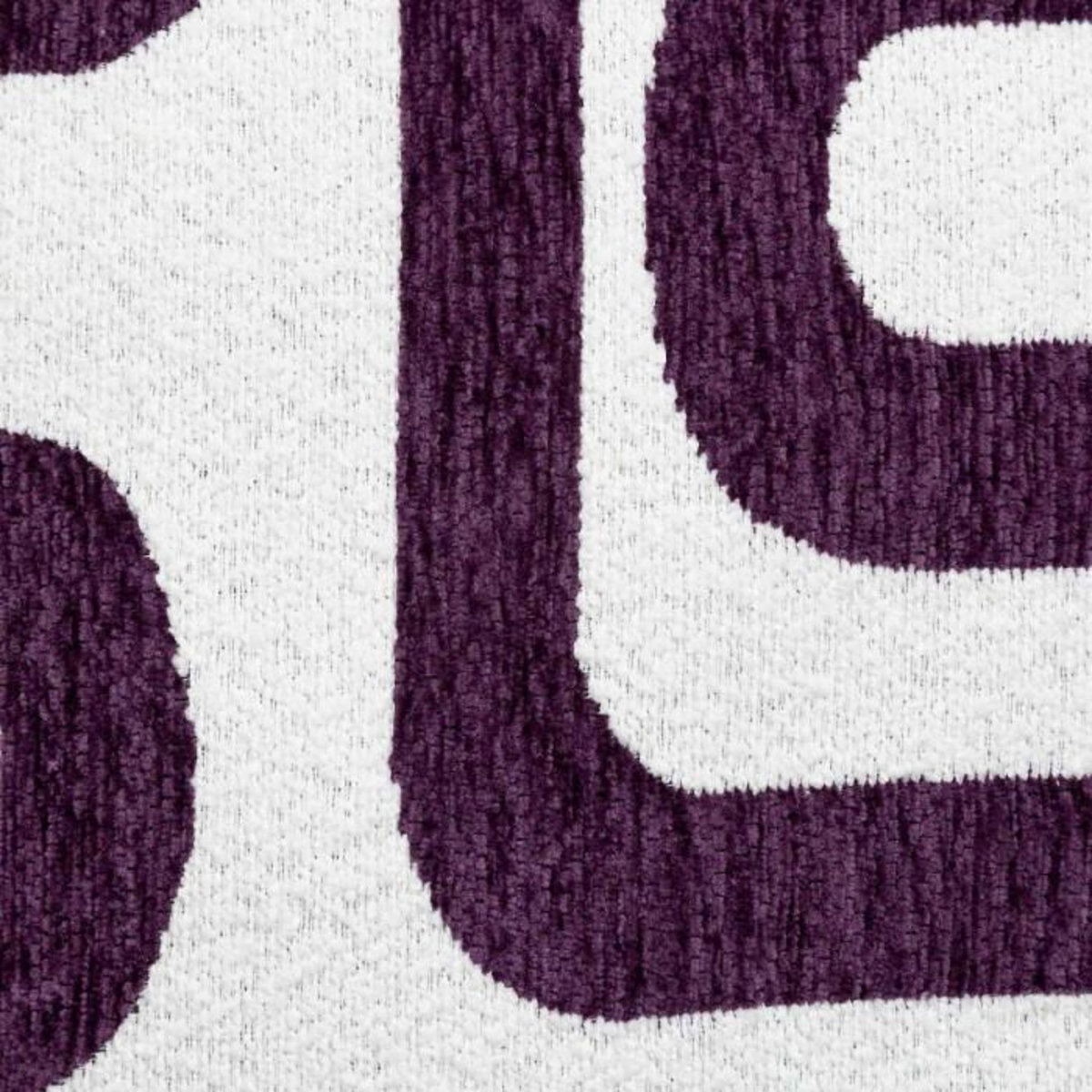 ATMOSPHERA Coussin Déco Chenille  Safina  40x40cm Violet