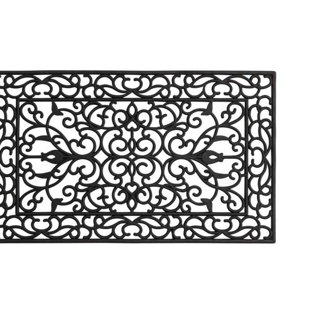 Paris Prix Paillasson Déco  Caoutchouc  45x75cm Noir