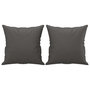 Voir la diapositive 2 : VIDAXL Coussins decoratifs lot de 2 Gris 40x40 cm Similicuir