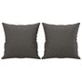 Voir la diapositive 2 : VIDAXL Coussins decoratifs lot de 2 Gris 40x40 cm Similicuir