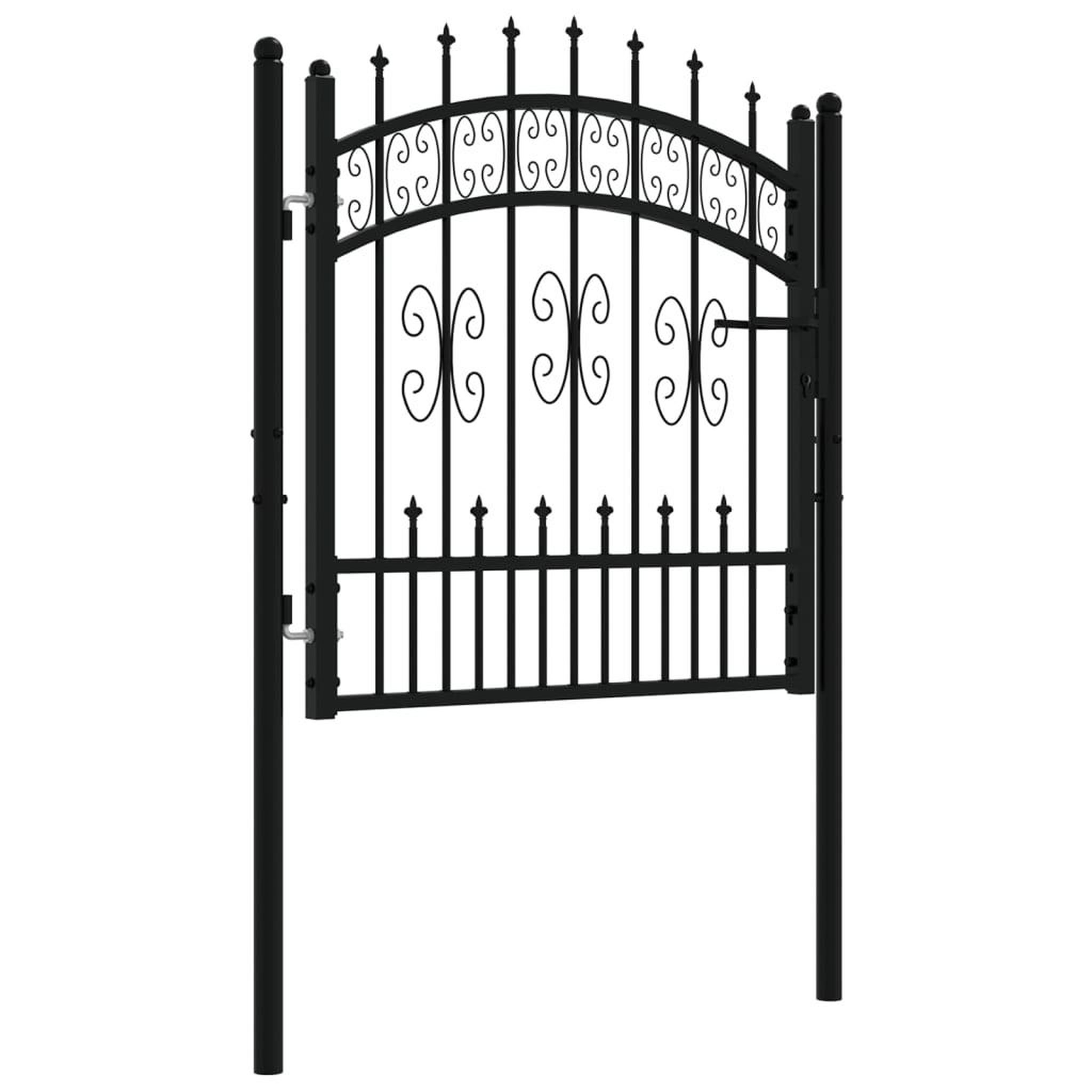 Voir la diapositive 3 : VIDAXL Portail et sommet de lance Noir 103x150 cm Acier enduit poudre