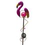 Voir la diapositive 2 :  Flamant solaire à planter solaire 1 LED blanche  H 84cm