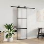 Voir la diapositive 3 : VIDAXL Porte coulissante kit quincaillerie noir 76x205 cm verre trempe