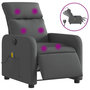 Voir la diapositive 2 : VIDAXL Fauteuil inclinable de massage electrique gris fonce tissu