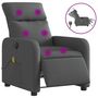 Voir la diapositive 2 : VIDAXL Fauteuil inclinable de massage electrique gris fonce tissu