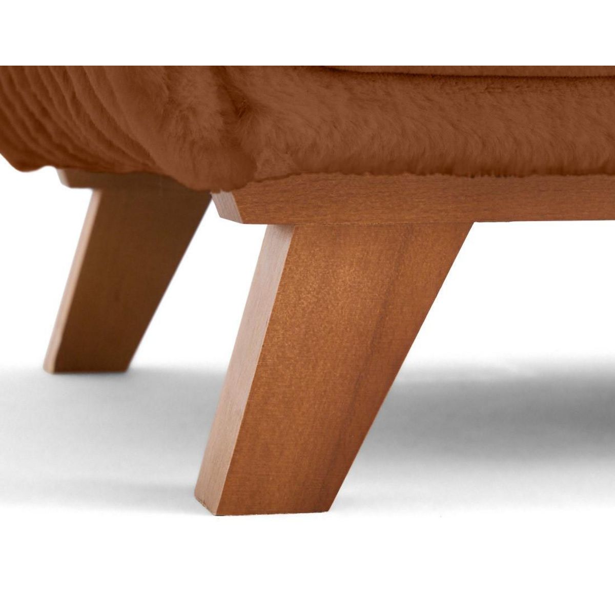 BEST MOBILIER Cristal - bout de lit - en fausse fourrure côtelée