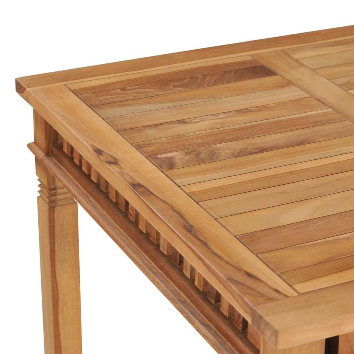 VIDAXL Table a dîner de jardin 80x80x80 cm Bois de teck solide