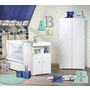 Voir la diapositive 1 : BABY PRICE Ensemble Lit bébé combiné 60x120 cm évolutif en 90x190 cm + armoire NEW BASIC