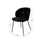 Voir la diapositive 4 : Rendez vous déco Lot de 2 chaises en tissu bouclé noir et pieds en métal-Groom