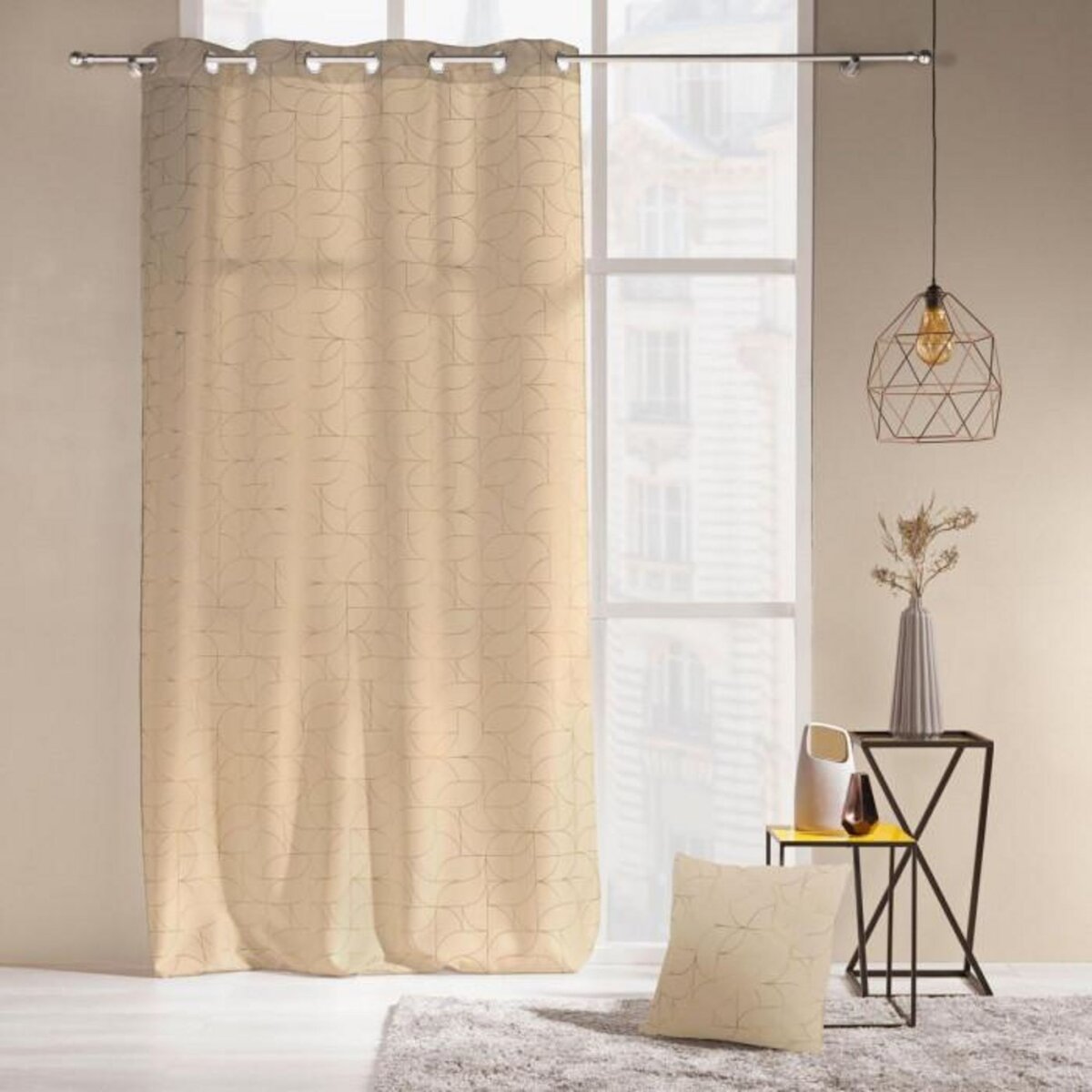 Paris Prix Coussin Déco  Louxor  60x60cm Beige