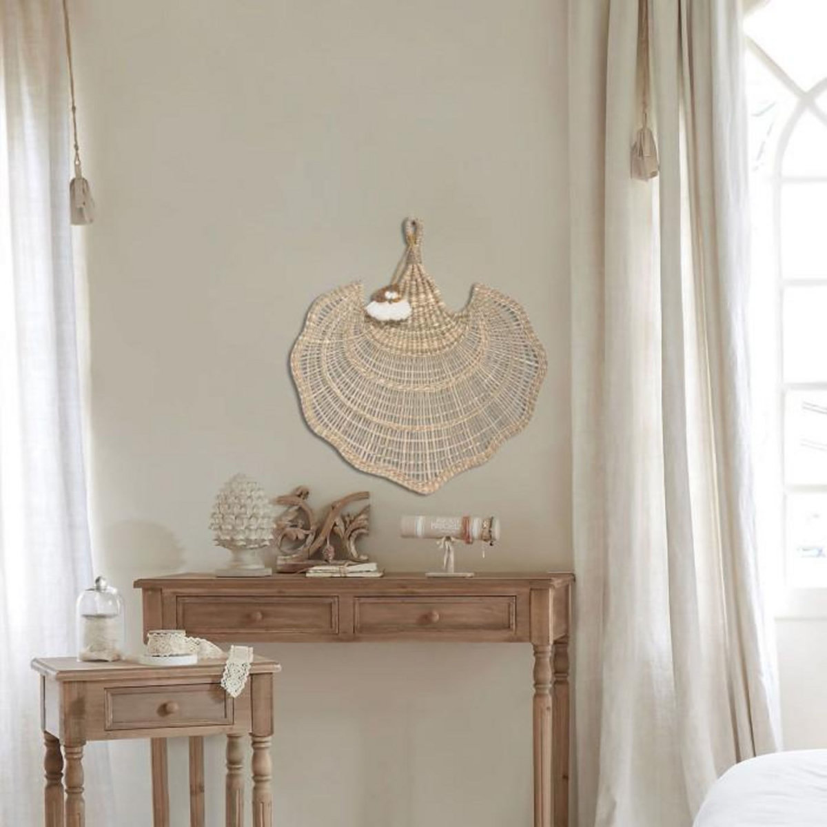 ATMOSPHERA Décoration Murale Éventail  Wonderfly  58cm Beige