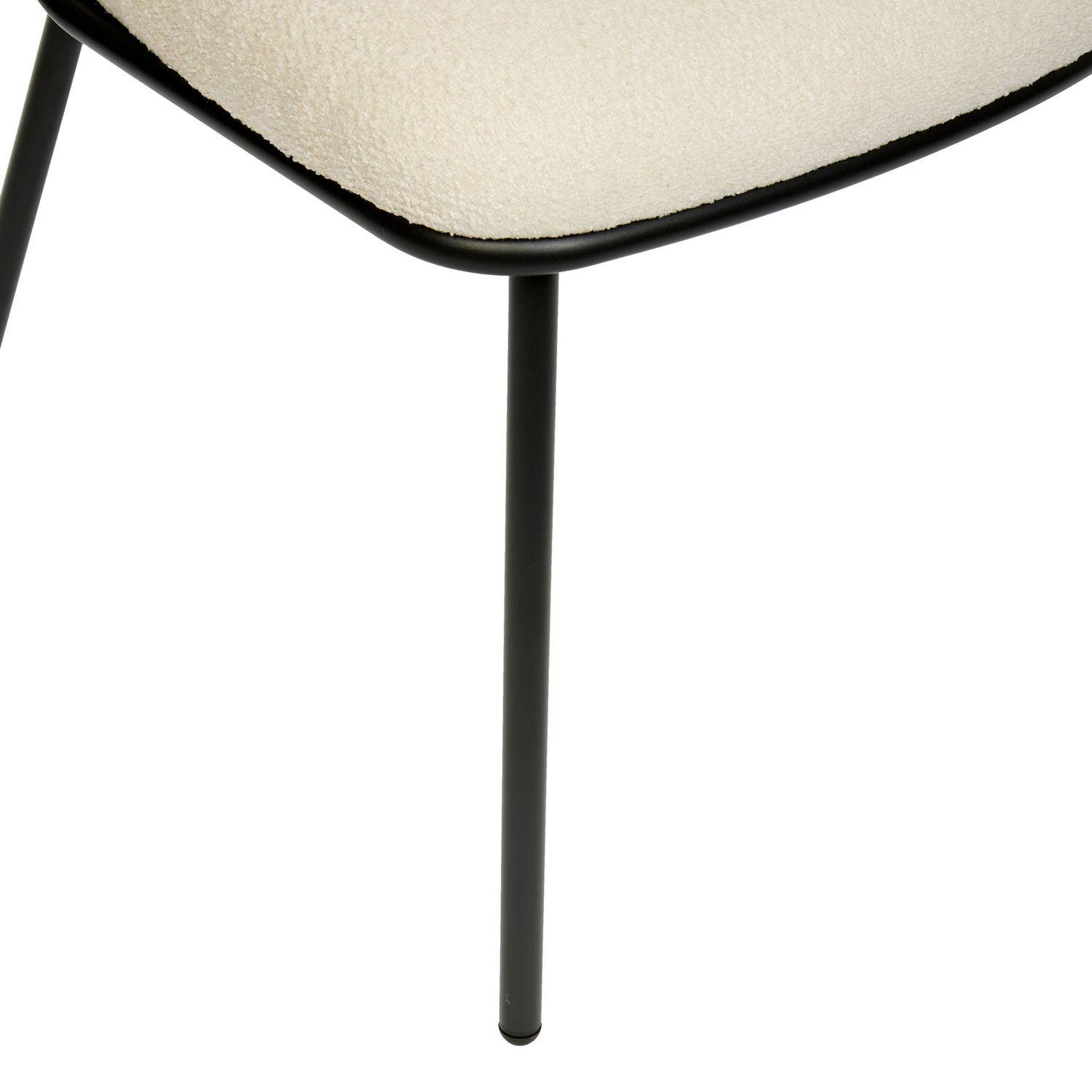 Voir la diapositive 5 : TOILINUX Lot de 2 chaises en tissu chenille et pieds métal alba