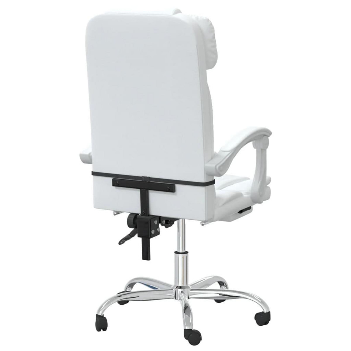 VIDAXL Fauteuil de massage inclinable de bureau Blanc Similicuir