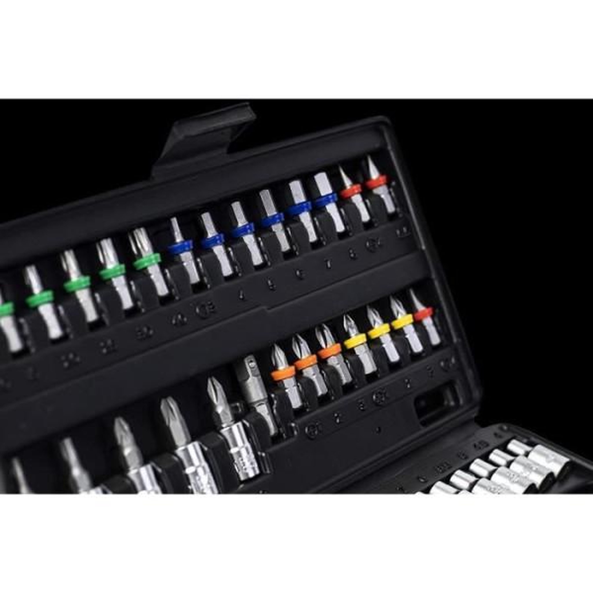 Voir la diapositive 5 : Coffret a clés et douilles CONNEX - 52 pieces - Chrome-vanadium