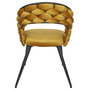 Voir la diapositive 5 : The Home Deco Factory Lot de 2 chaises assise tressée LUND