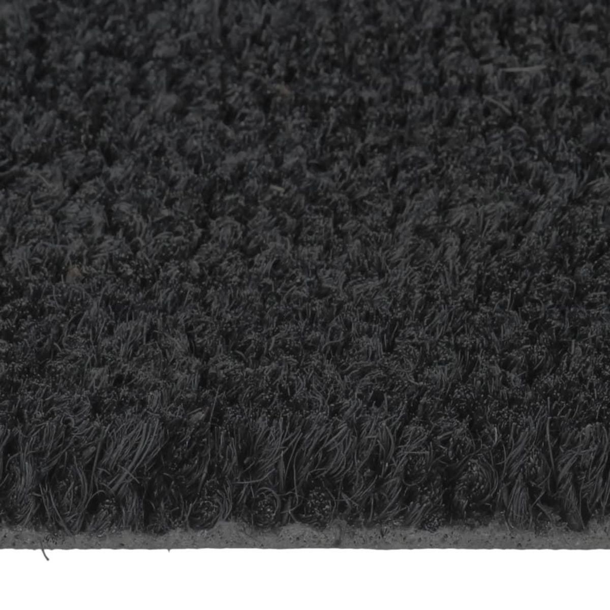 VIDAXL Tapis de porte noir demi-rond 40x60 cm fibre de coco touffete