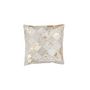 Voir la diapositive 1 : Paris Prix Coussin en Cuir  Lavish  45x45cm Ivoire & Or