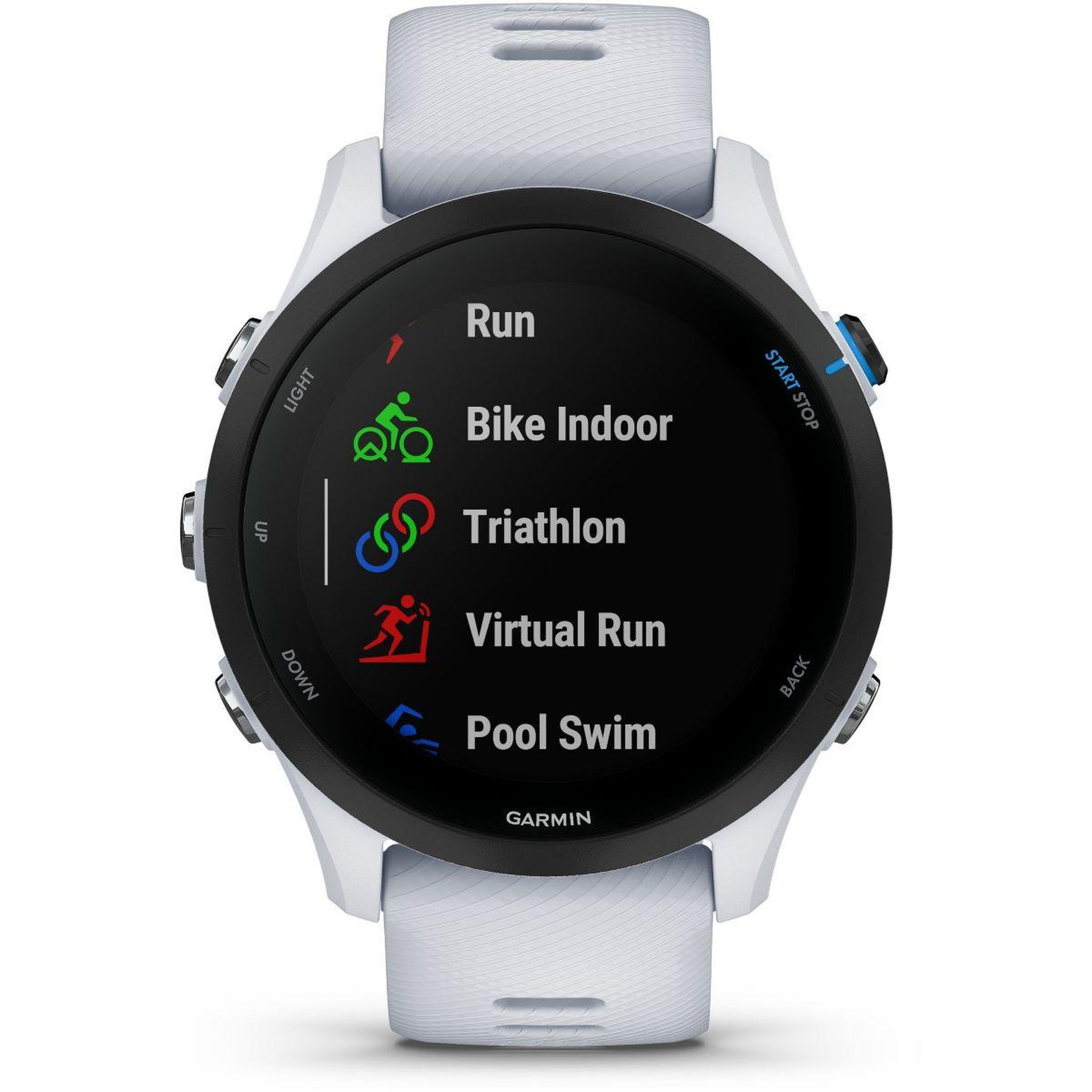 Voir la diapositive 2 : GARMIN Montre sport Forerunner 255 Music Whiitestone