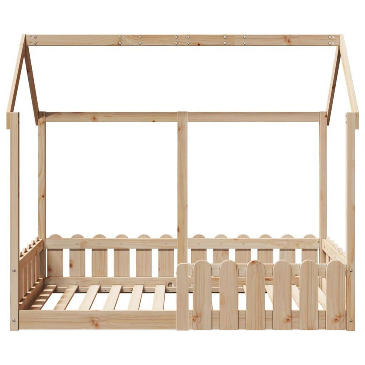 VIDAXL Cadre de lit d'enfants forme de maison sans matelas pin massif