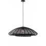 Voir la diapositive 1 : Lumisky Suspension d'extérieur avec cable ALBA Noir Fibre naturelle D80CM