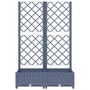 Voir la diapositive 4 : VIDAXL Jardiniere avec treillis bleu gris 80x40x121,5 cm PP