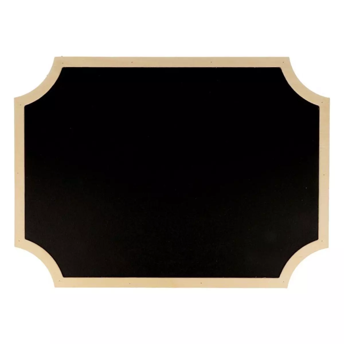 Artemio Tableau noir étiquette avec bordure bois 30 x 22 x 0,5 cm