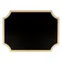 Artemio Tableau noir étiquette avec bordure bois 30 x 22 x 0,5 cm