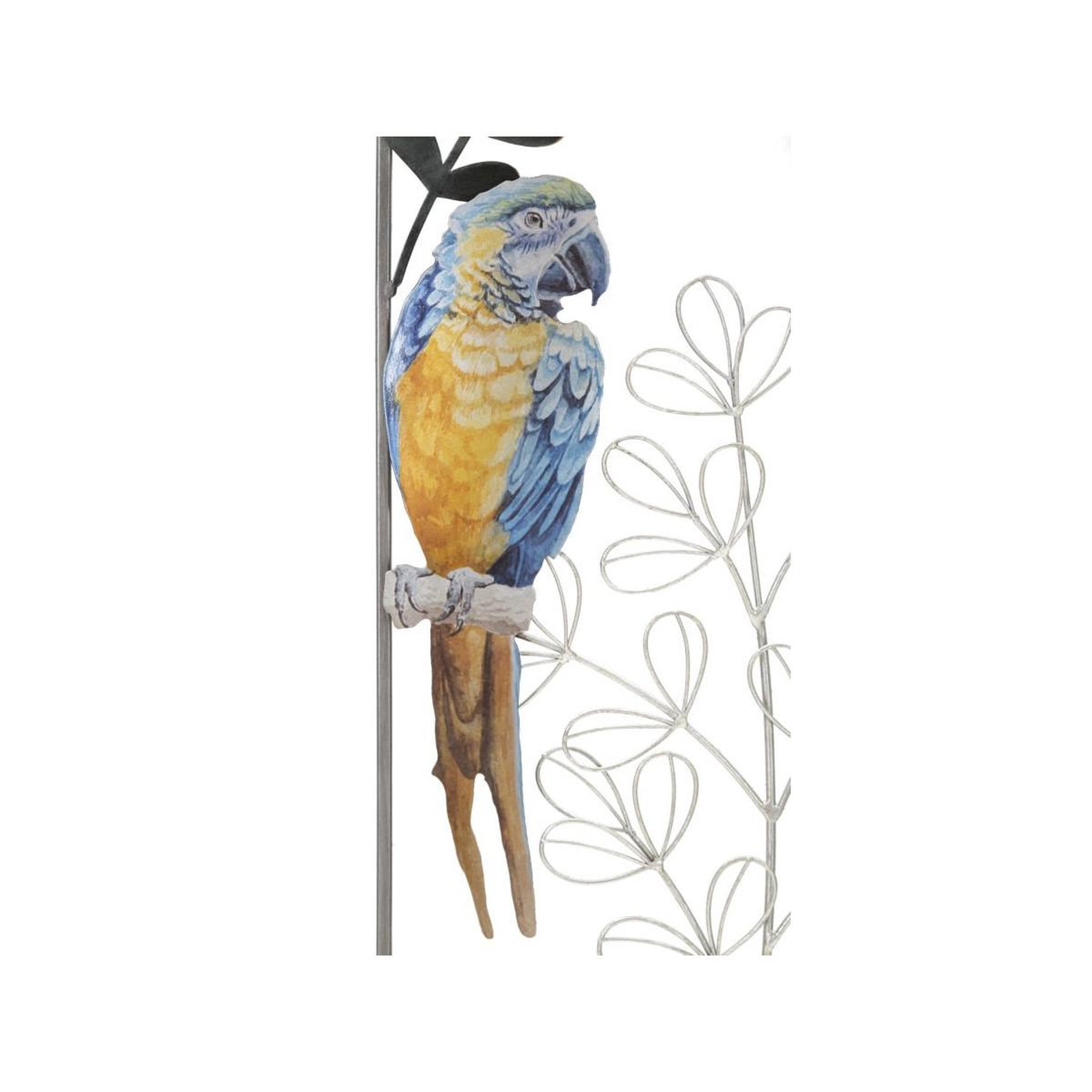 Voir la diapositive 2 : Paris Prix Décoration murale encadrée en métal  parrot  74cm multicolore