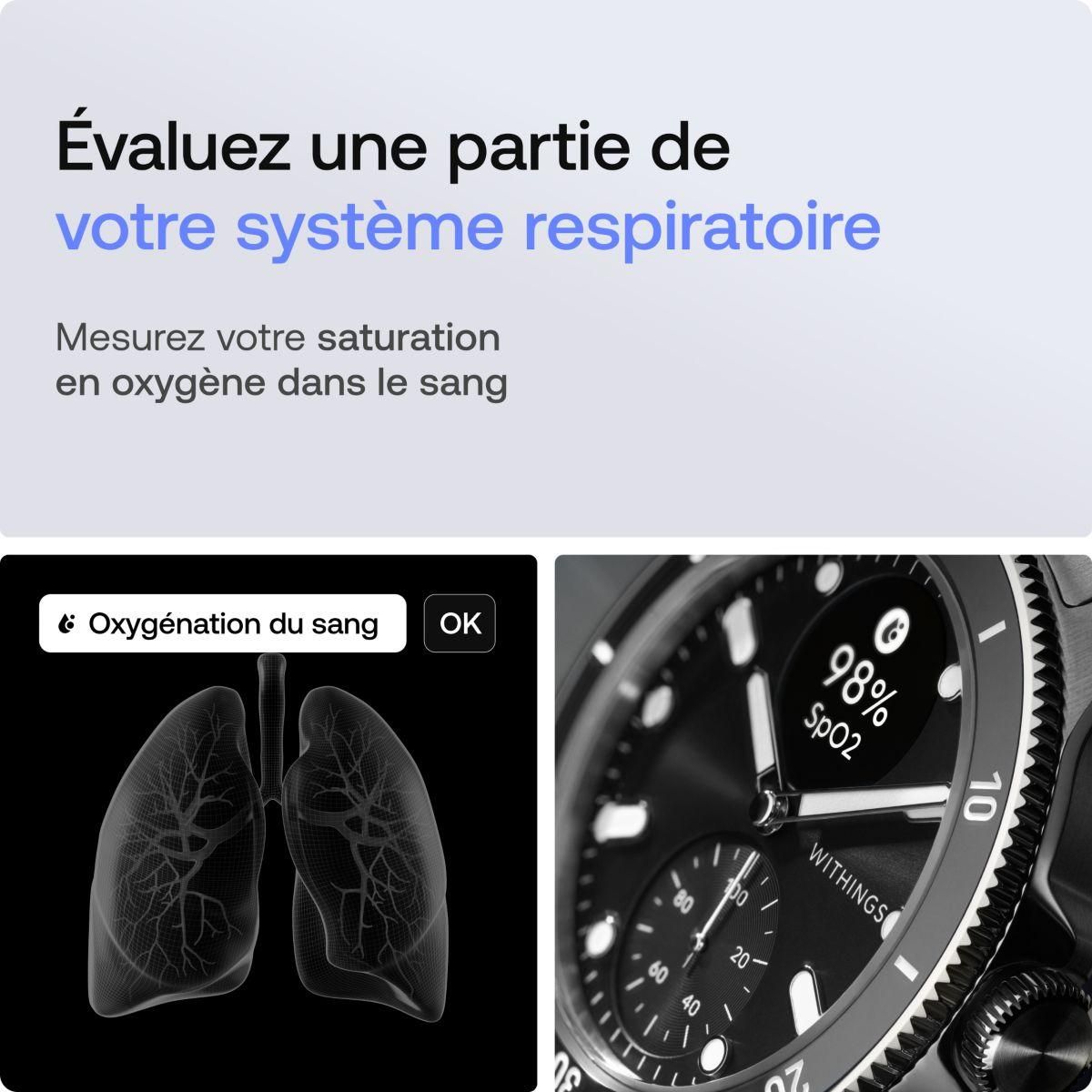 WITHINGS Montre santé Scanwatch Nova 42mm Noire