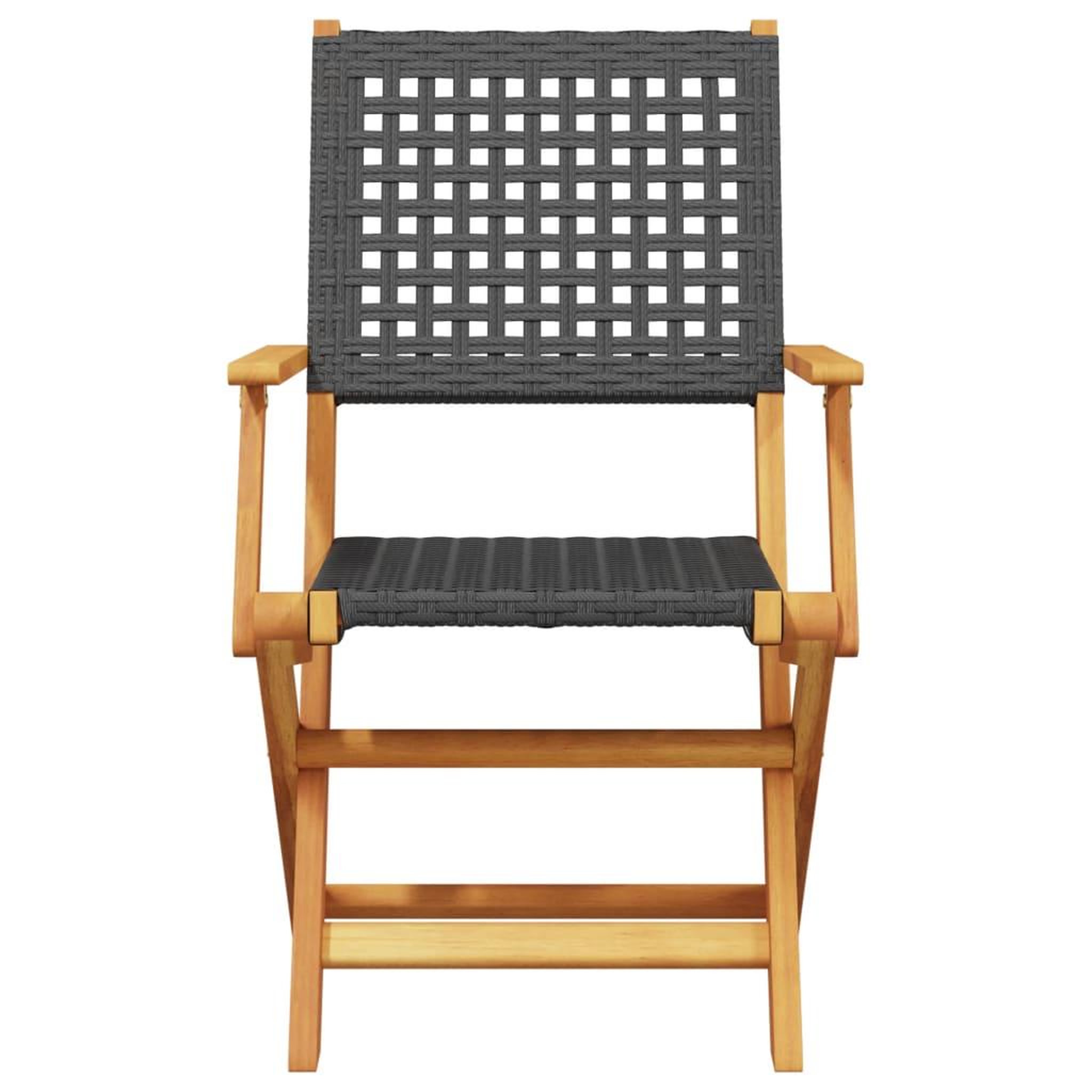 Voir la diapositive 4 : VIDAXL Ensemble de bistro 3 pcs noir resine tressee et bois massif