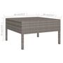 Voir la diapositive 6 : VIDAXL Salon de jardin 8 pcs avec coussins resine tressee gris