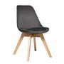 Voir la diapositive 2 : TOILINUX Lot de 4 Chaises effet velours Baya