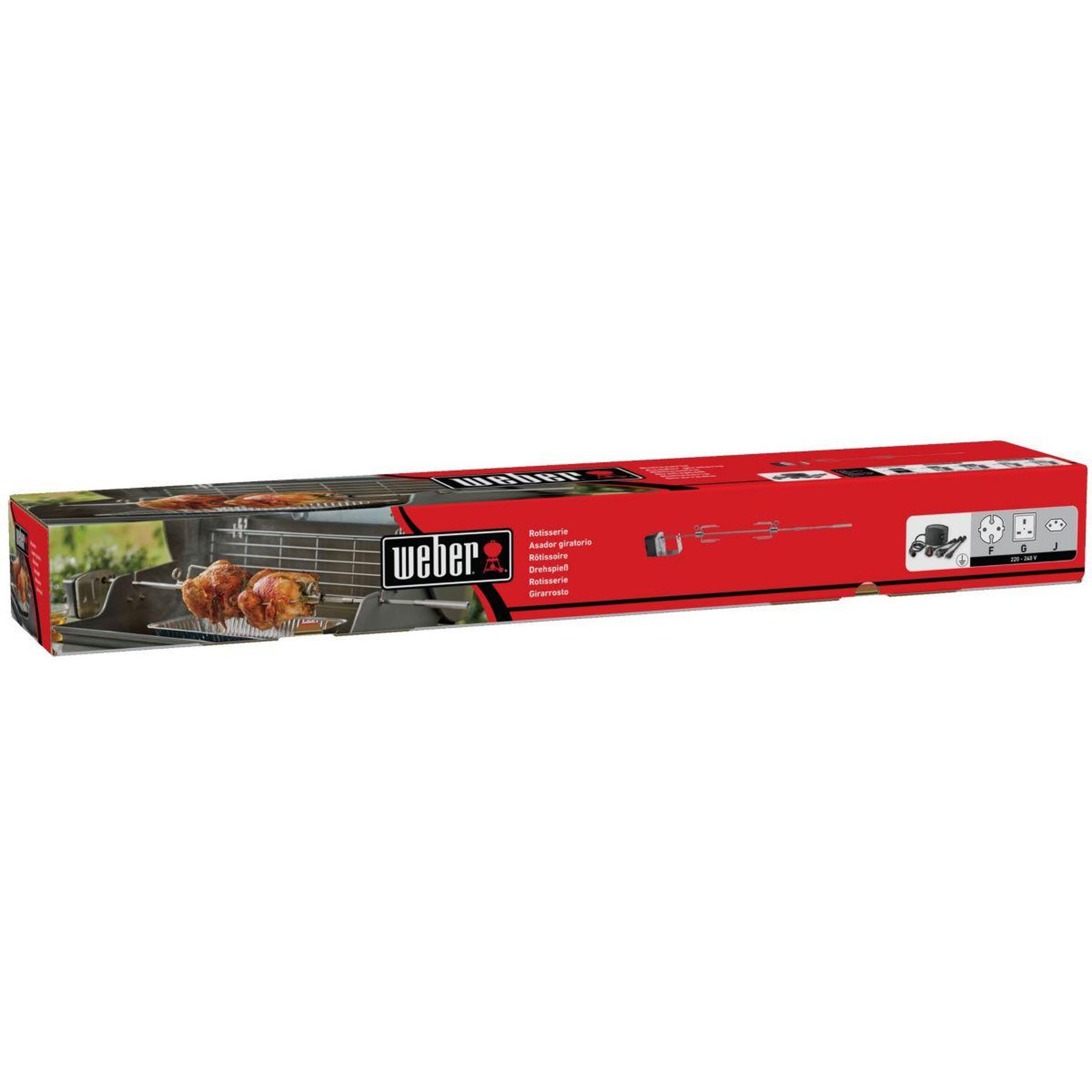 Voir la diapositive 4 : Weber Tourne broche barbecue pour genesis ii 2 et 3 brûleurs