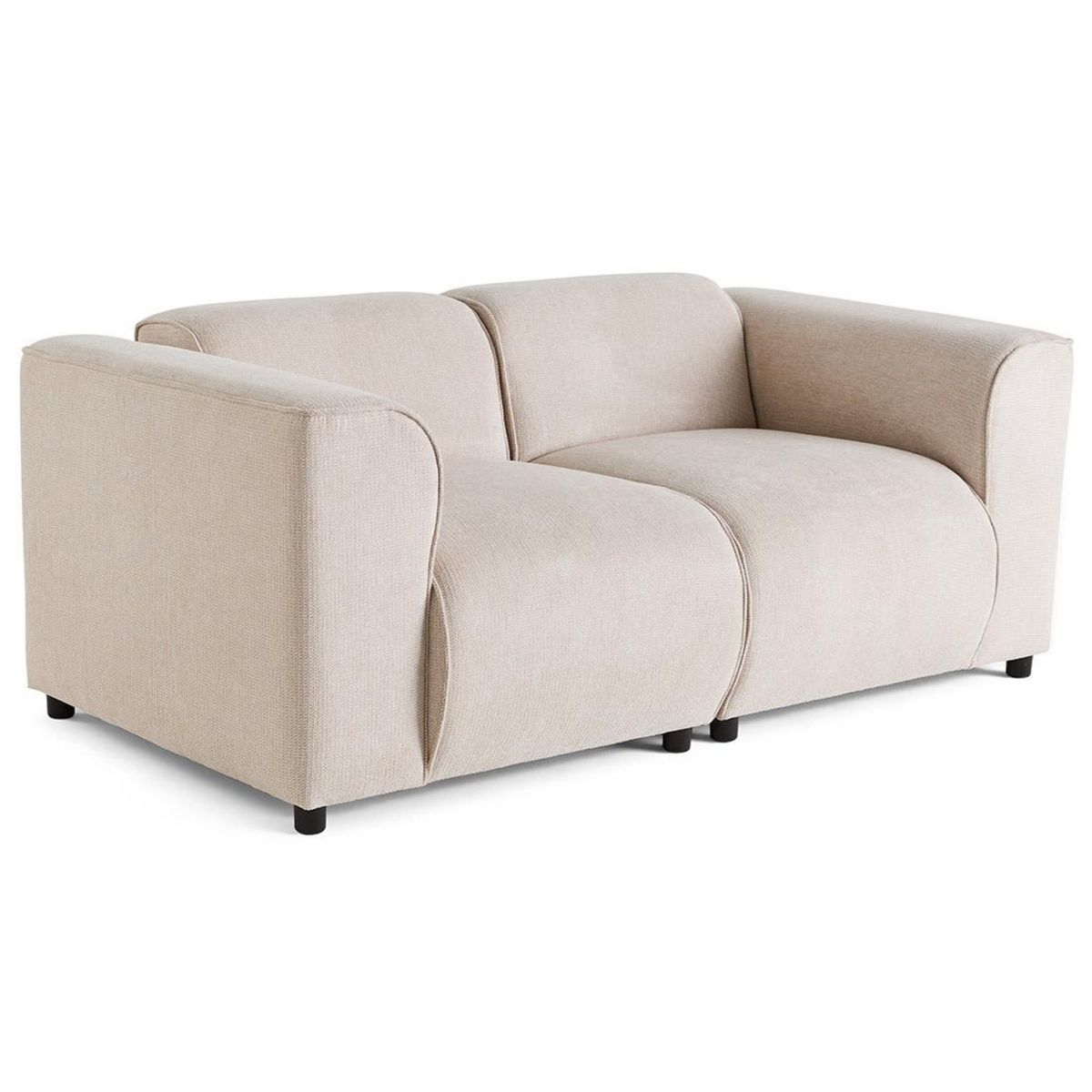 LISA DESIGN Suaro - canapé modulable 2 places en tissu texturé