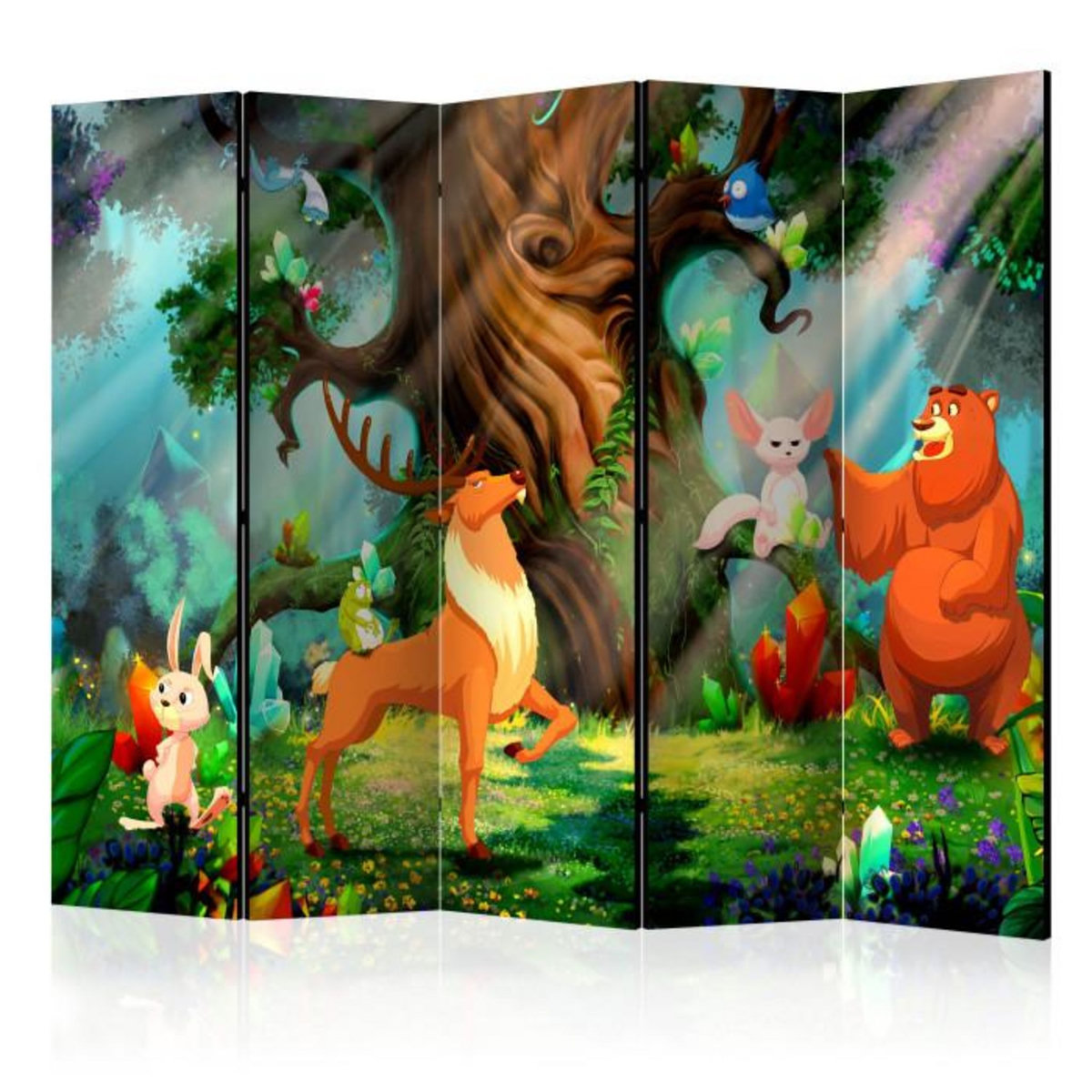 Paris Prix Paravent 5 Volets  Bear & Friends  172x225cm
