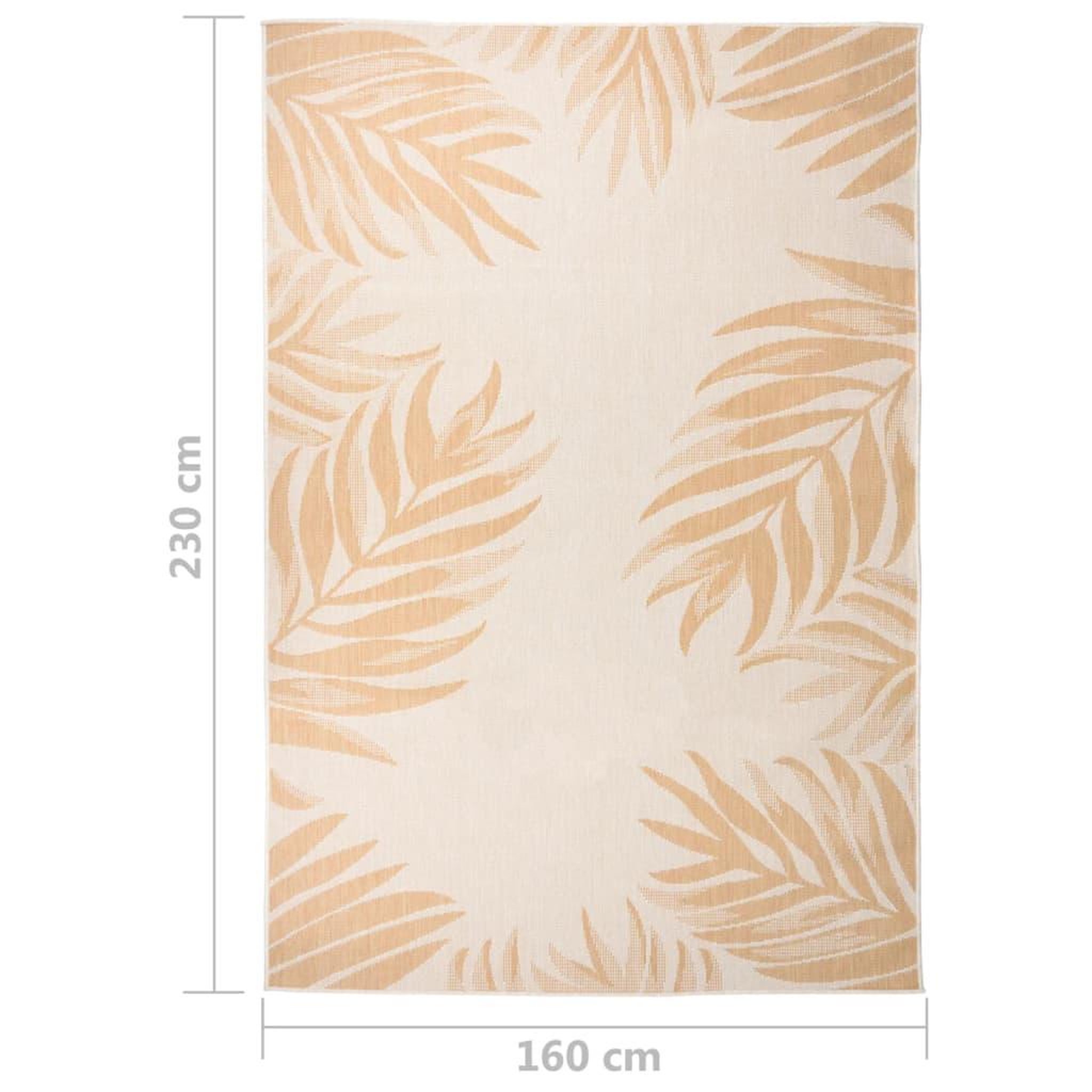 Voir la diapositive 6 : VIDAXL Tapis a tissage plat d'exterieur 160x230 cm Motif de feuille