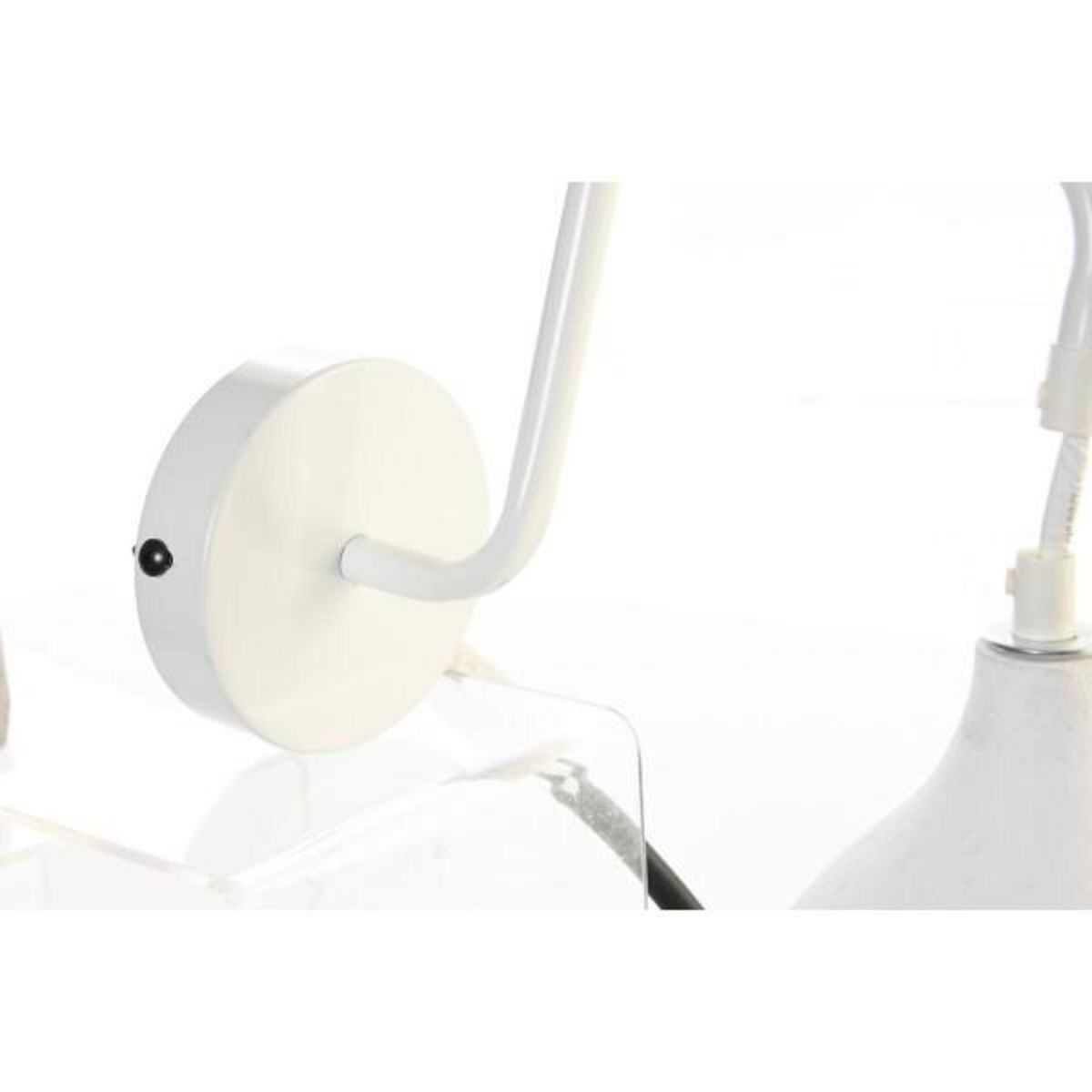 MARKET24 Applique DKD Home Decor 14 x 27 x 26 cm Métal Ciment Gris foncé 220 V 50 W Moderne (2 Unités)