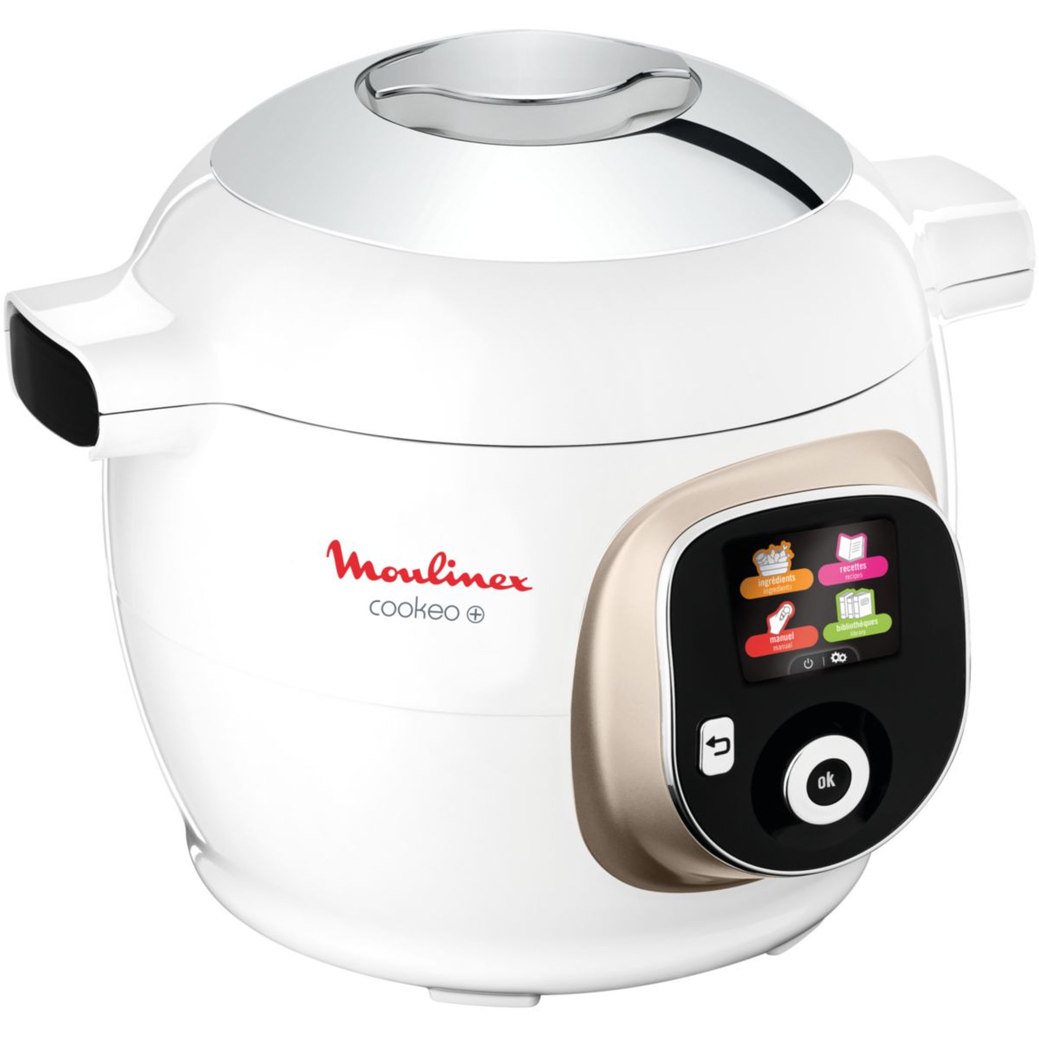 Voir la diapositive 3 : MOULINEX Cookeo Cookeo+ Blanc Doré CE851A10