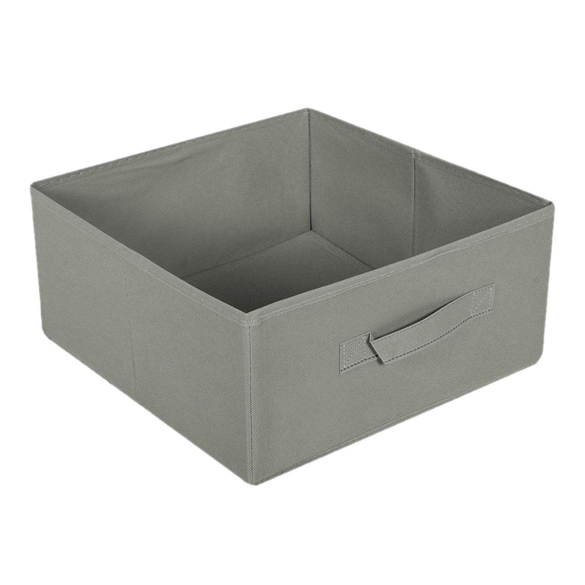 TOILINUX Boîte de rangement pliable en tissu avec poignée. Coloris disponibles : Vert
