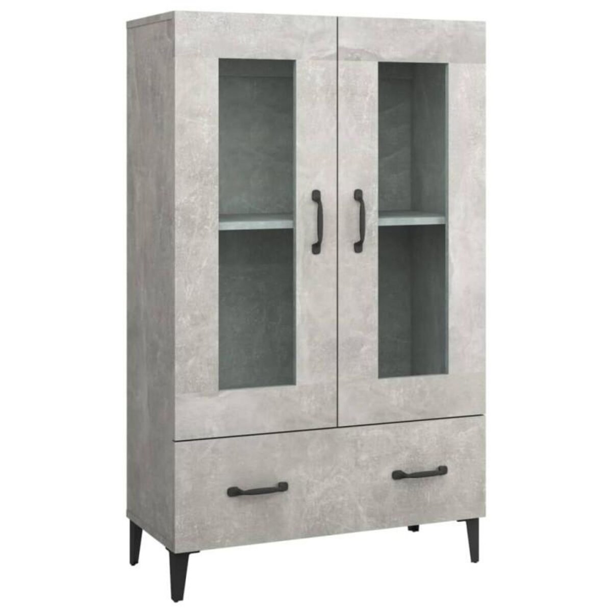 VIDAXL Buffet haut Gris béton 70x31x115 cm Bois d ingénierie