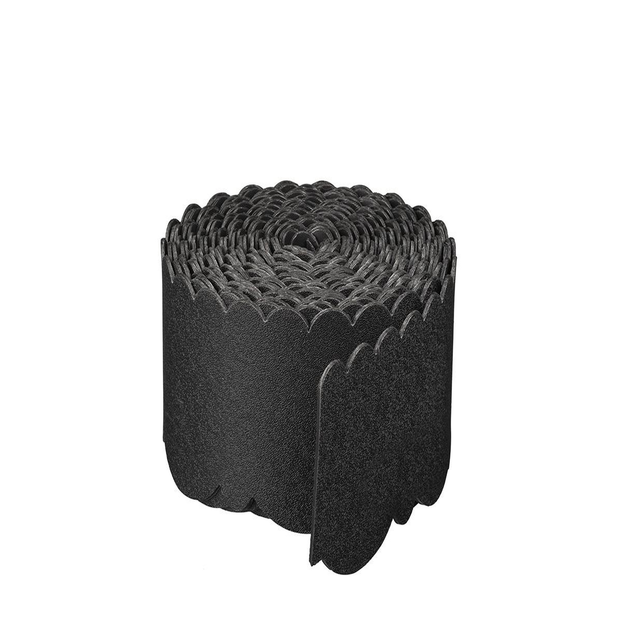 NATURE Bordure de jardin décorative Nature 2 motifs en PE recyclé, 12 x H13 cm, coloris noir